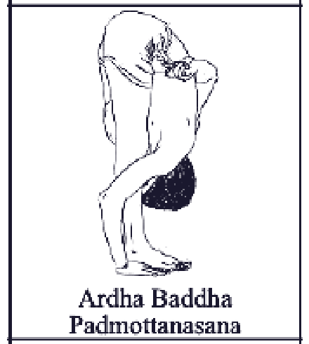 Ardha Baddha Padmottanasana pose diagram