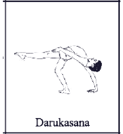 Darukasana pose diagram